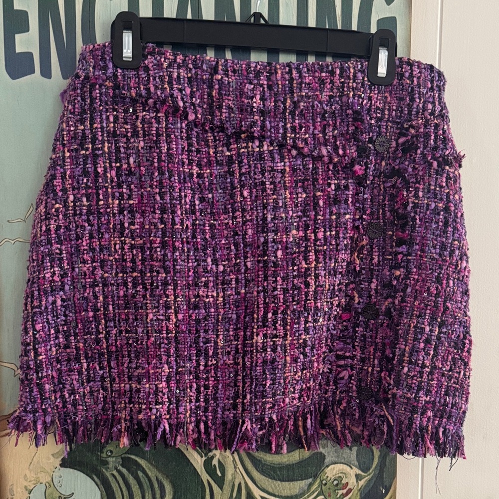 ZARA Purple Tweed Skirt